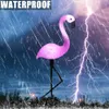 Solar Flamingo Decoration Ogród Outdoor Light Light Light Led Solar Holiday Light