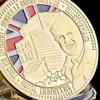 10pcs 프랑스 소드 비치 기념품 챌린지 공예 유로 로얄 엔지니어 D-Day Gold 도금 기념 금속 동전 가치 Collection268b