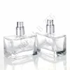 5 färger bärbara glas parfym spray flaskor 30 ml tomma kosmetiska behållare med förstärkare för resenär påfyllningsbar parfymflaska