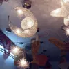 Taklampor modern hängande leddmåne stjärna ljuskrona barn sovrum hängande lampa juldekorationer för hem fixtur ljus
