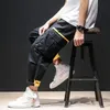 Vårhöstvatten Märke Oavsett Cargo Byxor Män Koreanska Mode Lösa Ankellängd Byxor Streetwear Multi Fickor Byxor Män