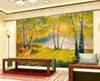3d behang Europese stijl olieverf bos wallpapers kalm meer wallapers mooie achtergrond muur