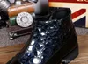 Western Design Ankle Boots Men Black Blue Formal Short Boots Men POP Botas Hombre Party and Wedding , EU38-36, US6-12