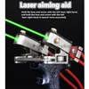 2020 Nuovo laser in metallo di alta qualità Slingshot per esterni Scatto all'aperto Alta precisione Green Laser Slingshot Slingshot Tempo libero