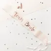 156 * 9,5 centímetros Rose Gold noiva da equipe como entregas de cetim Sash casamento Decor do chá de panela Sash Bachelorette Party Hen decorações do partido