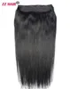 16 "-28" One Piece Set 180g 100% brasiliano remy clip-in estensioni dei capelli umani 5 clip naturali dritti