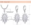 Fashion-Ladies crystal zircon Bridal Necklace Earrings set two piece set