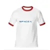 men Space X Logo short sleeves Tees Men's T-shirt Popular Custom Boyfriend Plus tshirt simple style Tee shirt SpaceX T shirts Polos