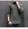 남성 디자이너 니트 스웨터 캐주얼 겨울 터틀넥 스웨터 남성 긴팔 모직 셔츠 Atutumn Men Slim Fit Pullover