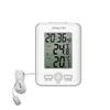 Ny LCD Digital Termometer Wired Sensor Inomhus Utomhus Hem Probe Temperatur Trend Mätare Snooze Table Watch Väckarklocka