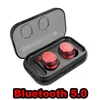 TWS-8 Bluetooth 5.0 Hörlurar Headset True Wireless Earbuds HiFi Bass Buller Avbryta 3D Stereo Öron Pods med laddningslåda
