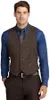 Brown Groom Vests 2019 Groomsmens/Best Man Vest Custom Made Five Buttons Wool Herringbone Wedding/Prom/Dinner Waistcoat