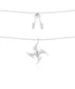 Fashion- Sterling Silver Zircon Chains Necklace Meteor Dart Shape Link Necklace Women Jewelry Girl Birthday Christmas Gift