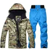 Waterproof Thermal Ski Jacket Snowboard Pant Male Outdoor Skiing And Snowboarding Snow Ski Suit Freight Winter Ski Suit Men C181122421646