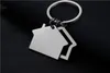 Metal House Shaped Keychains Keyrings house Design car Key Chain Custom LOGO Gifts for Promotion free shipping