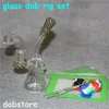 Mini-Glasbongs Doppel-Recycler-Bong-Vortex-Wasserpfeife Glaspfeifen Bohrinseln Heady Dab Rig mit Quarz-Banger