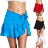 Jupes courtes femmes Maillots de bain à volants Bandage Sarong Wrap plage Cover Up Jupe US