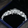Rhinestone Pearl Flower Bridal Crowns Handgjorda silver Tiara pannband Crystal Diadem Crown Wedding Hair Accessories D19011102306D6013435