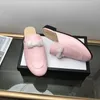 Genuine Leather Leisure Time Half-character Support Cool Slipper Woman Ma Xiankou Muller Shoe Dawdler Single Shoe High-end brand designer