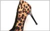 Hot Sale-Classic Women Sexy Leopard Skor High Heels Patent Leather Pointy Toe Dress Shoe Luxury Shallow Mouth Sole Bröllopsskor