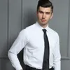 2020 новый модный дизайнер мужской высокое качество классический сплошной цвет Slim Fit Платье рубашка романтическая свадьба жених костюм рубашка для мужчин плюс размер