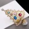 2019 Winter new pearl series brooch micro-set ochre Christmas tree pine brooch high quality luxury temperament ladies pin accessories