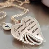 9pcs Sometimes I Whisper I Miss You, and Believe That You Can Still Hear Me Elegant Sanctity Angel Wing Necklace T-67