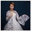 Scialle da sposa in pizzo stile paillettes scintillanti Sciarpa da donna festa di nozze Avvolge Poncho avvolgente pavone 10 pz / lotto # 1577