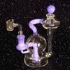 hookahs Unique Recycler Dab Oil rig Showerhead Percolator glass bongs Tornado Recycler with Bowl smoking pipes