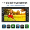 Freeshipping 2 Din bil DVD-spelare 6.2 "Universal HD-bil Stereo DVD-spelare Bluetooth-radiounderhållning Touch Screen FM-radio USB-port