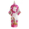 여자 졸업생 여성 실크 새틴 웨딩 로브 신부의 어머니 로브 하미 메이드 명예 신부 들러리 꽃 목욕 가운 kimono robe1
