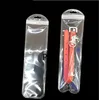 100st Inner 5.5 * 21cm Lång Självtätning Zipper Plastförpackning Pack Pack Bag Storage Bag Retail Package With Hang Hole