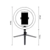 12W POGRAPHY LED Selfie Ring Light 260mm Dimble Camera Phone Lamp Fill Light With Table Stative Telefonhållare T200115307W