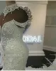 Real Images Luxury Dubai Arabic Mermaid Wedding Dresses Beading Crystals Court Train Plus Size Wedding Bridal Gowns Custom BA8274