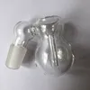 Aschefängerschalen aus Glas mit Bubbler und Kalebasse, männlich weiblich, 10 mm, 14 mm, 18 mm Gelenk, Glas-Perc-Aschenfängerschalen für Glasbongs, Bohrinseln