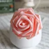 7-8 cm Schiuma di PE artificiale colorata Fiori di rosa Bouquet da sposa Decorazione per la festa nuziale per la casa Forniture fai-da-te