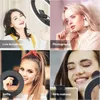 LED Selfie Ring Light Studio Pography Po Filled Ring Light Dimable med stativ som används för iPhone Yutube Makeup Live Video3290520