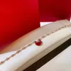 Link, ketting vrouwen klassieke eenvoudige rode armbanden mode link bruiloft geschenk fijne sieraden voor 16 + 2 cm1