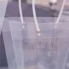 Transparent Gift Bag Plastic Storage Handbag PVC Flower Bag Flower bouquet packing bag Party Holiday Flowers HandbagsT2I5371