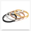 Fashion-4 Colors Womens Titanium Stainless Steel Twist Gold Cuff Bangle Bracelet Clay Magnetic Buckle Jewelry Gifts for Women Wholesale