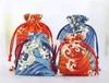 Latest Wave Small Cloth Bag Chinese style Cotton Linen Jewelry Pouch Drawstring Christmas Wedding Party Gift Bags 8x10 cm 10x14 cm 6pcs/lot