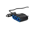 3 Way Auto Sockets Car Cigarette Lighter Adapter Lighter Splitter Lighter 5V 3.1A Output Power 3 USB Car Charger 12V/24V