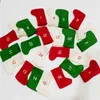 24pcs Calze natalizie Albero di Natale Ciondolo appeso Calzini Natale conto alla rovescia Calza Candy Gift Bag Holder Decorazioni per la casa di Natale