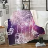 Bohème Sherpa Couverture 150 * 130 cm Religieux Mandala galaxie soleil lune 3D Imprimé Enfants Hiver Peluche Châle Canapé canapé jeter Polaire Wrap LJJA3027