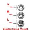 Magnetic Cock Ring Penis Scrotum Ring Stainless Steel BDSM Bondage Gear for Male Small Medium Large Size Erection Enhancement Devi4630228