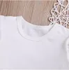 Dziewczynek Ubrania Dla Dzieci Falbala Solidne koszulki Wzburzyć Z Długim Rękawem Topy Bawełniane Koszule Dorywcze Torddle Boutique Tee Fashion Sports Bluouses B6180