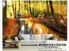 3D customized large photo mural wallpaper Nordic modern minimalist forest pigeon deer stream 3D background wall paper papel de parede