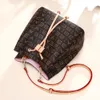 OC039S Neoonoe Fashion torebka Pokryte płótno prawdziwe skórzane torby kosmetyczne żeńska torba na ramię DHL Dostawa 7531697