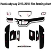 Dla Honda Odyssey / Elysion 2015-2018 Wnętrze centralnego panelu sterowania Drzwi klamki z włókna węglowego Naklejki Car Styling Accessorie