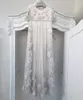Pärlor 2020 Dopdopklänningar för flickor Floral Appliced ​​A Line Dopinging Gown Set With Bonnet First Communication D285W